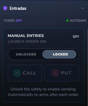 Panel de entradas manuales de VylMoon
